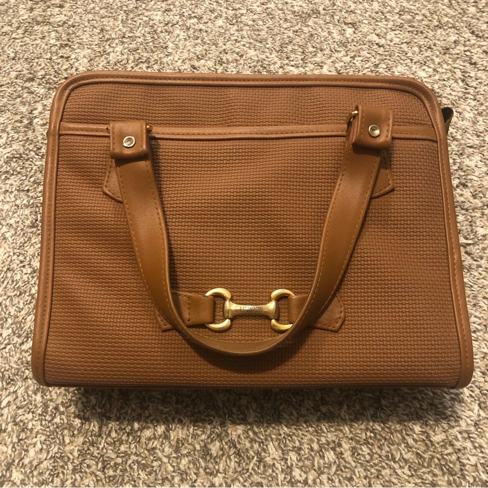 J.G. Hook Vinyl Brown Vintage Handbag